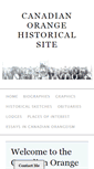 Mobile Screenshot of canadianorangehistoricalsite.com